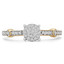 1/7 CTW Round Diamond Promise Cluster Engagement Ring in 10K Yellow Gold (MDR180027)