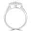 1/4 CTW Round Diamond Promise Halo Cluster Engagement Ring in 10K White Gold (MDR180030)