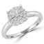 1/4 CTW Round Diamond Promise Cluster Engagement Ring in 10K White Gold (MDR180031)
