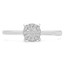 1/10 CTW Round Diamond Promise Cluster Engagement Ring in 10K White Gold (MDR180032)