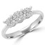 1/8 CTW Round Diamond Promise Cluster Engagement Ring in 10K White Gold (MDR180033)