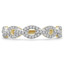 1/6 CTW Round Diamond Link Semi-Eternity Wedding Band Ring in 14K Yellow Gold (MDR180034)