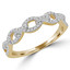 1/6 CTW Round Diamond Link Semi-Eternity Wedding Band Ring in 14K Yellow Gold (MDR180034)