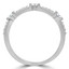 1/7 CTW Round Diamond Semi-Eternity Wedding Band Ring in 14K White Gold (MDR180035)