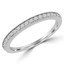 1/8 CTW Round Diamond Semi-Eternity Wedding Band Ring in 14K White Gold (MDR180037)