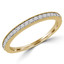 1/8 CTW Round Diamond Semi-Eternity Wedding Band Ring in 14K Yellow Gold (MDR180039)