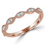 1/7 CTW Round Diamond Semi-Eternity Wedding Band Ring in 14K Rose Gold (MDR180040)