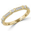 1/7 CTW Round Diamond Semi-Eternity Wedding Band Ring in 14K Yellow Gold (MDR180042)