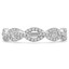 1/6 CTW Round Diamond Link Semi-Eternity Wedding Band Ring in 14K White Gold (MDR180043)