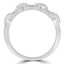 1/6 CTW Round Diamond Link Semi-Eternity Wedding Band Ring in 14K White Gold (MDR180043)