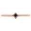 1/20 CT Princess Blue Sapphire Bezel Set Solitaire Cocktail Engagement Ring in 14K Rose Gold (MDR190043)