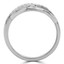 1/7 CTW Round Diamond Criss Cross Semi-Eternity Wedding Band Ring in 14K White Gold (MDR190056)