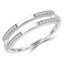 1/6 CTW Round Diamond Split Two-Row Semi-Eternity Wedding Band Ring in 14K White Gold (MDR190058)