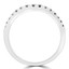 1/3 CTW Round Black Diamond Semi-Eternity Wedding Band Ring in 14K White Gold (MDR190059)