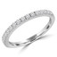 3/8 CTW Round Diamond Semi-Eternity Wedding Band Ring in 14K White Gold (MDR190060)