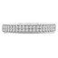 1/3 CTW Round Diamond Two-Row Semi-Eternity Wedding Band Ring in 14K White Gold (MDR190063)