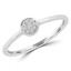 1/20 CTW Round Diamond Promise Bezel Cluster Engagement Ring in 14K White Gold (MDR190068)