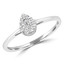 1/8 CTW Round Diamond Promise Pear Cluster Engagement Ring in 14K White Gold (MDR190077)