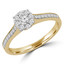 1/3 CTW Round Diamond Promise Halo Engagement Ring in 14K Yellow Gold (MDR190082)