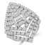 2 1/20 CTW Baguette Diamond Cocktail Ring in 14K White Gold (MDR190084)