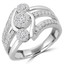 1/2 CTW Round Diamond Cocktail Ring in 14K White Gold (MDR190085)
