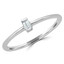 1/20 CT Baguette Diamond Promise Solitaire Engagement Ring in 14K White Gold (MDR190086)