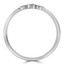 1/10 CTW Round Diamond Bezel Set Promise Three-stone Engagement Ring in 14K White Gold (MDR190089)