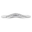 1/10 CTW Round Diamond Wave Semi-Eternity Wedding Band Ring in 14K White Gold (MDR190102)