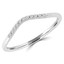1/10 CTW Round Diamond Wave Semi-Eternity Wedding Band Ring in 14K White Gold (MDR190102)