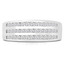 1/2 CTW Round Diamond Three-Row Semi-Eternity Wedding Band Ring in 14K White Gold (MDR190103)