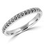 1/4 CTW Round Black Diamond Semi-Eternity Wedding Band Ring in 10K White Gold (MDR190106)