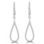 9/10 CTW Round Diamond Pear Loop Drop/Dangle Earrings in 14K White Gold (MDR190005)