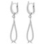 9/10 CTW Round Diamond Pear Loop Drop/Dangle Earrings in 14K White Gold (MDR190005)