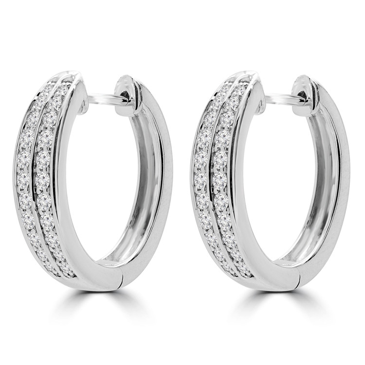 Diamond Huggie Earrings | Majesty Diamonds
