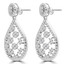 2 1/2 CTW Round Diamond Pear Cushion Cluster Drop/Dangle Earrings in 14K White Gold (MDR190015)