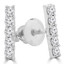 1/7 CTW Round Diamond Bar Stud Earrings in 14K White Gold (MDR190016)