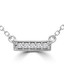 1/20 CTW Round Diamond Bar Pendant Necklace in 14K White Gold (MDR190020)