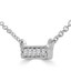 1/20 CTW Round Diamond Bar Pendant Necklace in 14K White Gold (MDR190020)