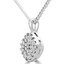 1/8 CTW Round Diamond Cluster Pendant Necklace in 14K White Gold (MDR190025)