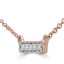 1/20 CTW Round Diamond Bar Pendant Necklace in 14K Rose Gold (MDR190034)