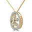 1/5 CTW Round Diamond Halo Pendant Necklace in 14K Yellow Gold (MDR190038)