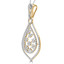 1 2/3 CTW Round Diamond Large Double Halo Cluster Pendant Necklace in 14K Yellow Gold (MDR190041)