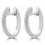 1/4 CTW Round Diamond Huggie Earrings in 14K White Gold (MDR190108)