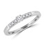 1/7 CTW Round Diamond Solitaire with Accents Engagement Ring in 14K White Gold (MDR130018)