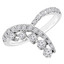 1/2 CTW Round Diamond Cocktail Ring in 14K White Gold (MDR130027)