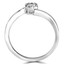 1/8 CTW Round Diamond Cluster Cocktail Ring in 14K White Gold (MDR130037)