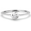 1/10 CT Round Diamond Promise Solitaire Engagement Ring in 14K White Gold (MDR130038)