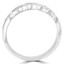 1/2 CTW Round White Cubic Zirconia Semi-Eternity Wedding Band Ring in 0.925 White Sterling Silver (MDS150023)