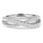 1/2 CTW Round White Cubic Zirconia Semi-Eternity Wedding Band Ring in 0.925 White Sterling Silver (MDS150074)