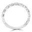 1/5 CTW Round White Cubic Zirconia Semi-Eternity Wedding Band Ring in 0.925 White Sterling Silver (MDS150076)